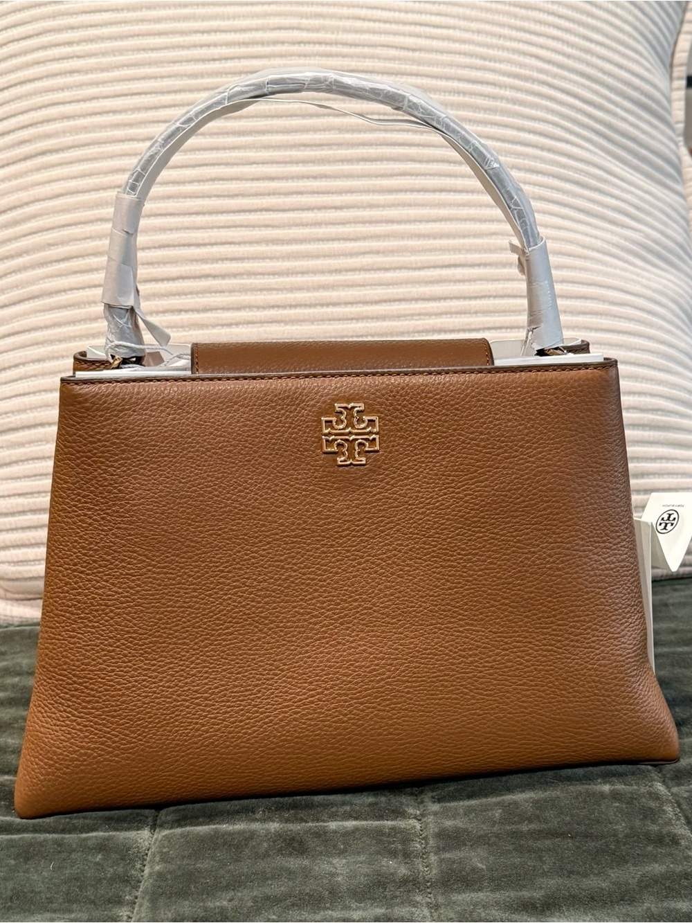 Tory Burch Camel Tan Leather Top-Handle Satchel